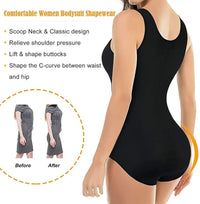 Women Waist Trainer Seamless Round Neck Tummy Control Shapewear Bodysuit